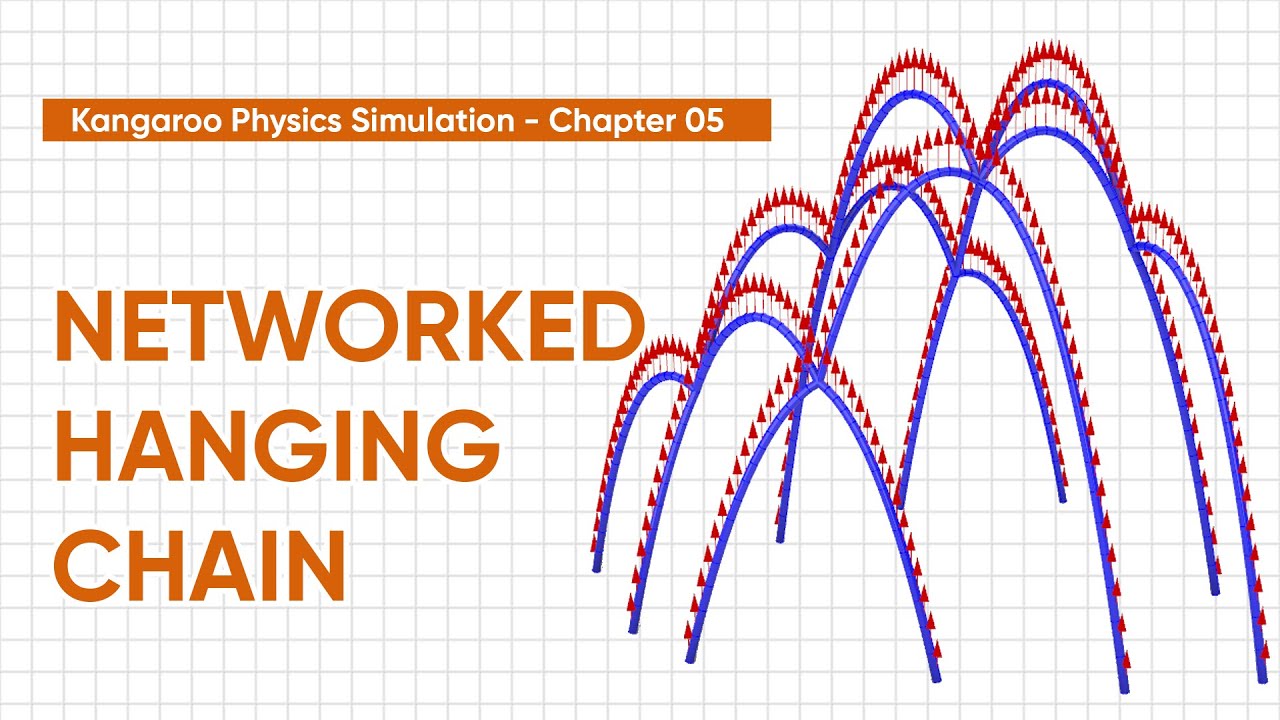 Kangaroo Physics Simulations - Chapter 05 | Multiple Hanging Chain | Rhino & Grasshopper Tutorial