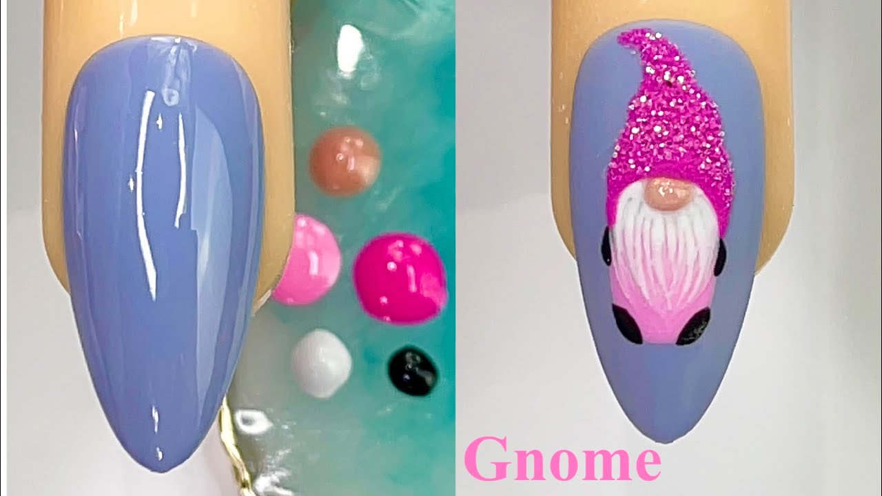Nails Art For Beginner 💅 Gnome Nails 💖Holiday Nails Design 💝 New Nails