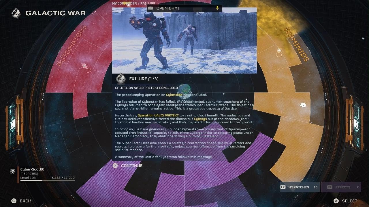 HELLDIVERS 2 Cyberstan Lost Voiceline