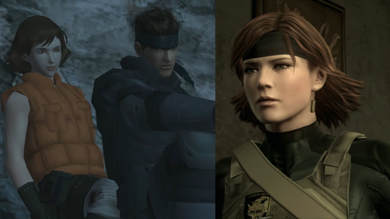 Metal Gear Solid All Meryl Scenes (MGS1 to MGS4) Johnny / Snake Relationships