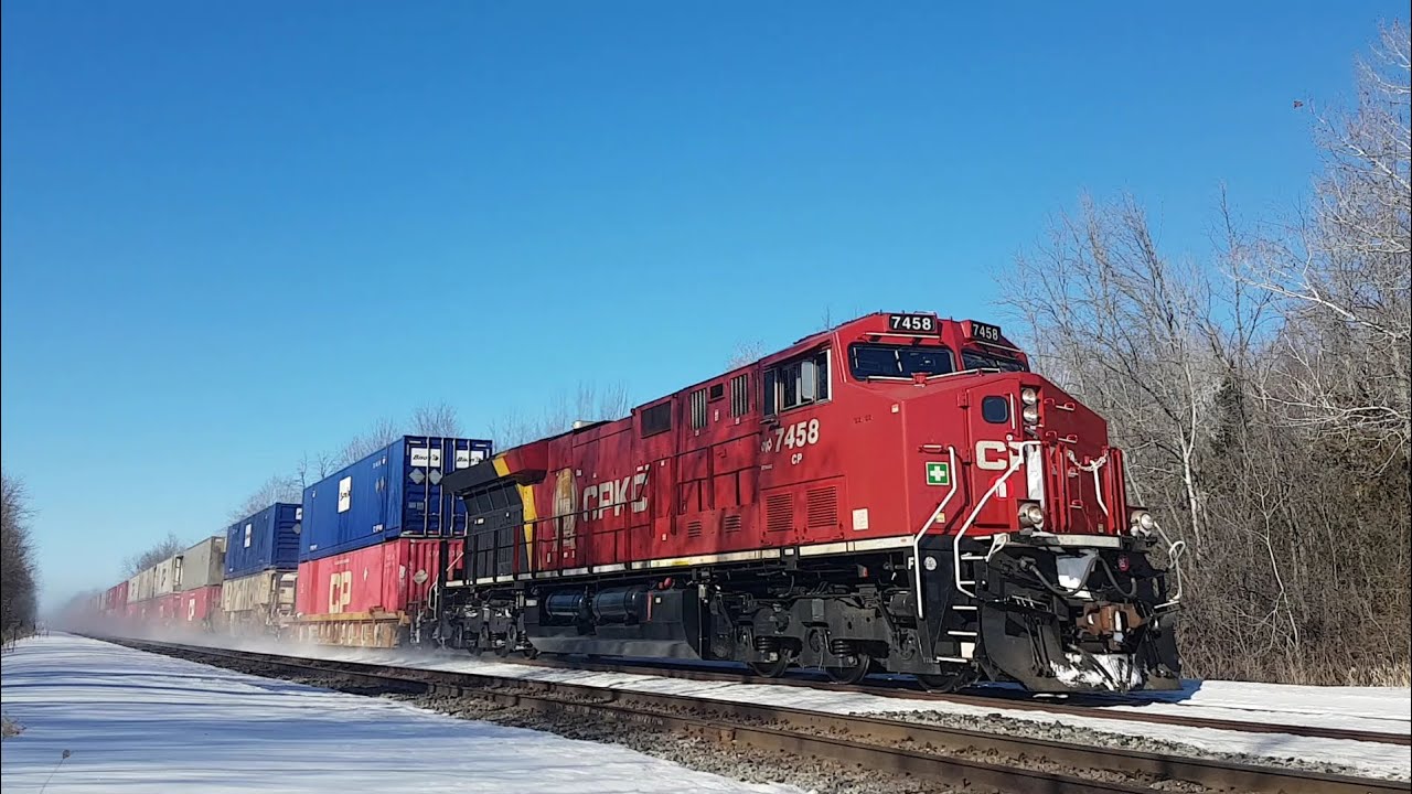 Canadian Pacific 112 eastbound at Bedell, Ontario. March 1, 2026.