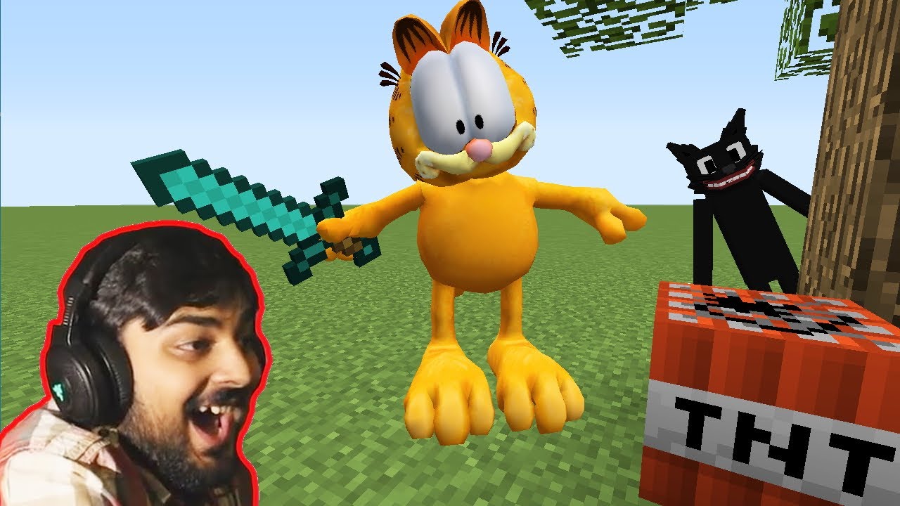 The REAL GARFIELD in Minecraft - Mutahar Laugh