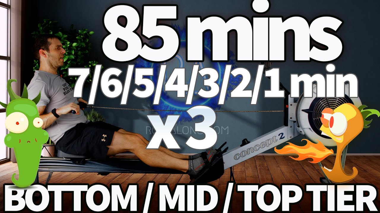 85 Minute Rowing Workout - Ladder Pattern Keeps You Hooked | RowAlong