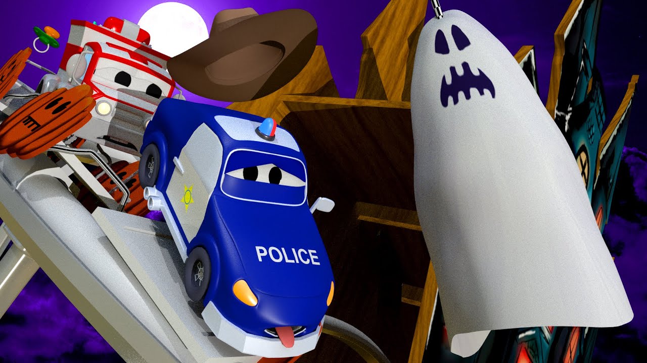 De spooktrein - Bouwgroep - Bouwplaats autos cartoon - Autostad