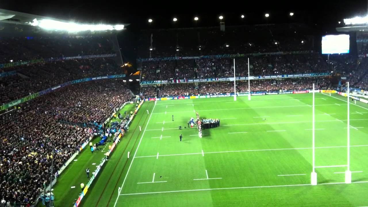 2011 Rugby World Cup Final France vs New Zealand (both anthems and haka)
