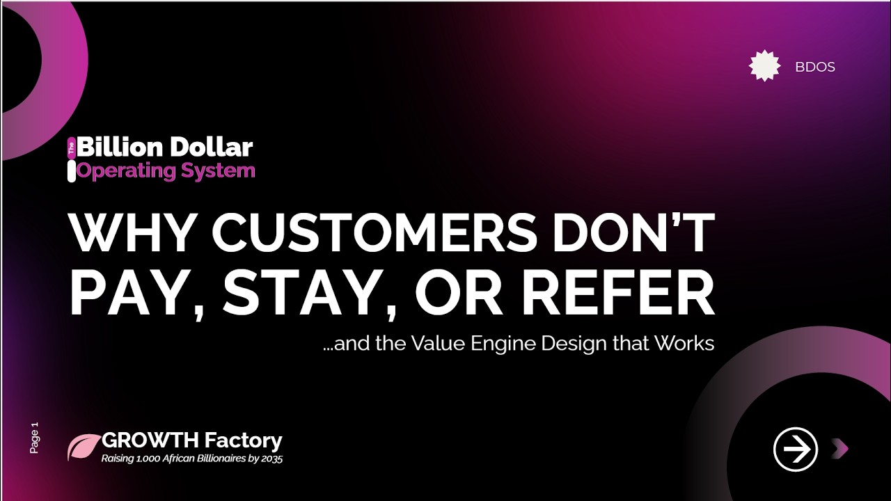 Why Customers Don’t Pay, Stay, or Refer | The Value Engine Design | #GrowthFactory EP 13