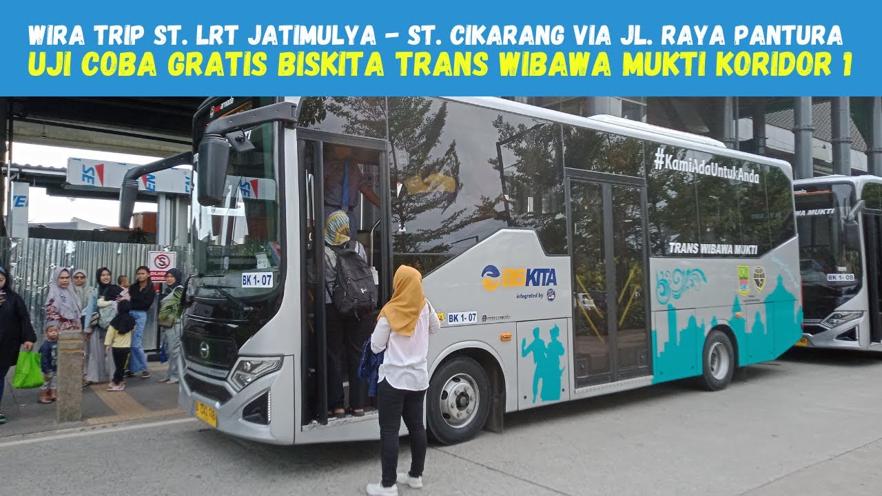 Uji Coba Gratis Biskita Trans Wibawa Mukti dari Stasiun LRT Jatimulya ke Stasiun KRL Cikarang