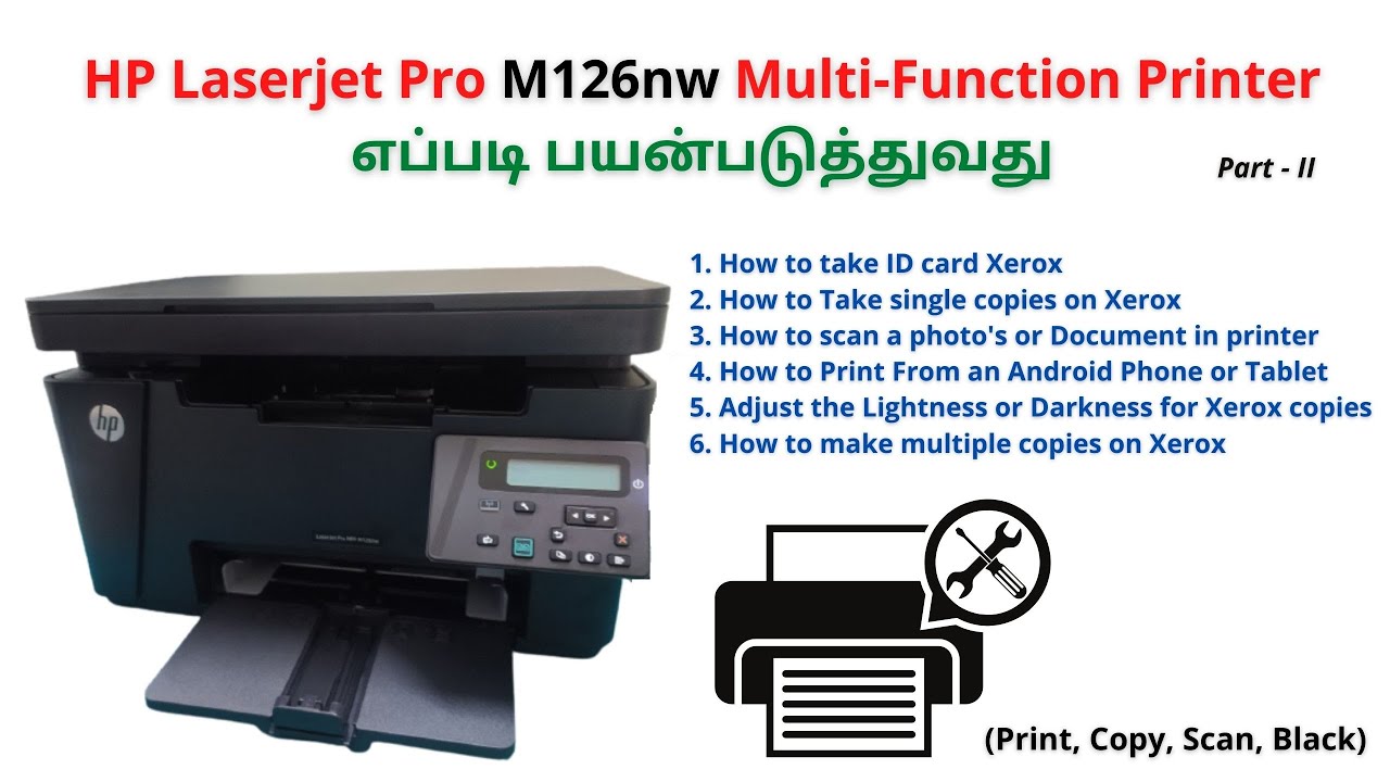 How to learn the basic setting for HP LaserJet Pro M126nw Multi Function printer | Part -II