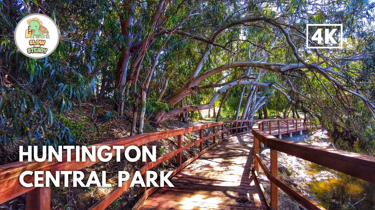 [4K] 🌳 Huntington Beach Central Park (West), California | Walking Tour