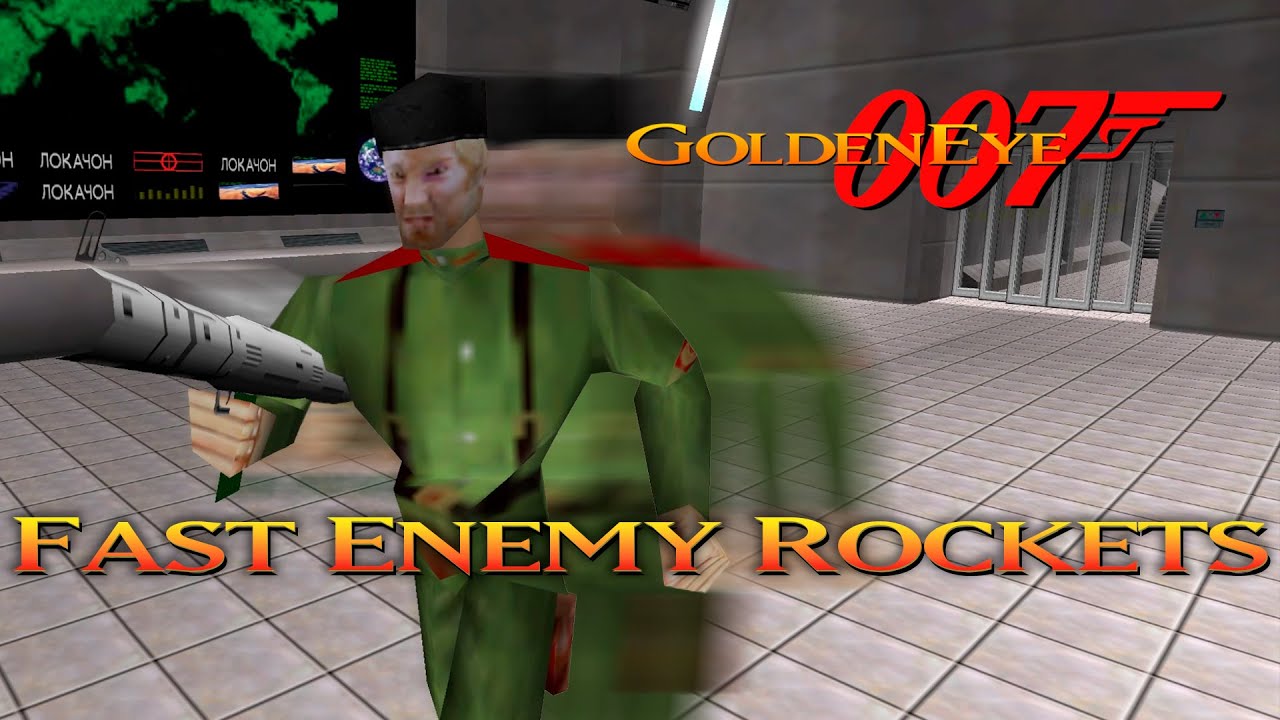 GoldenEye 007 N64 - Fast Animation Enemy Rockets (Part 1/4)