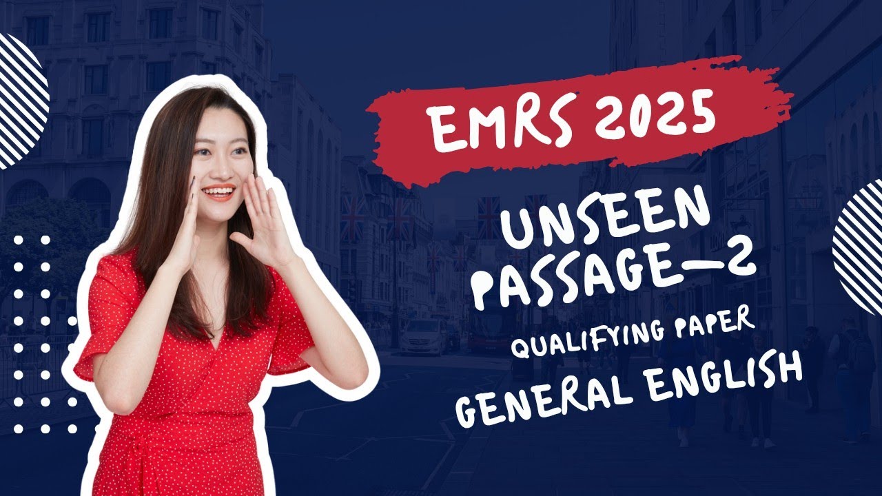 EMRS 2025 | Qualifying Paper | Language Practice | English | Unseen Passage | EMRS Recruitment 