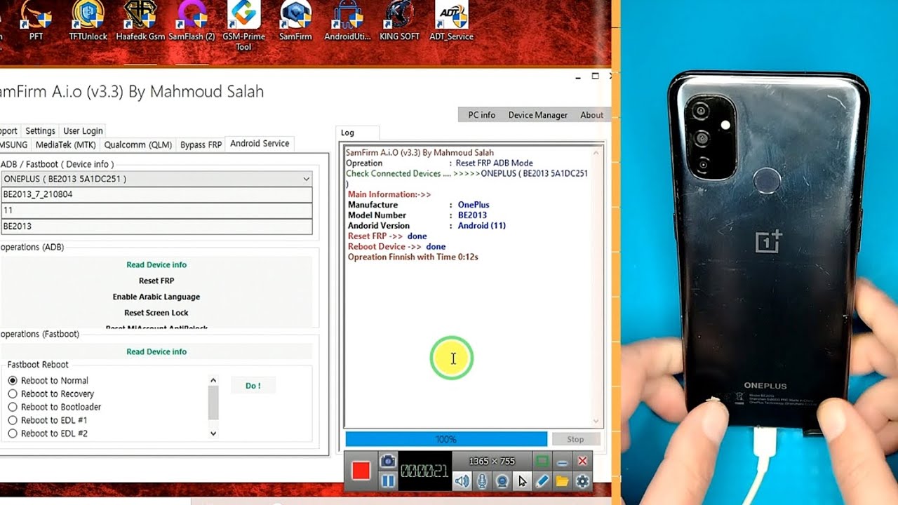 OnePlus Nord N100 Frp remove FREE Method with SamFirm A.i.o bypass Google Account