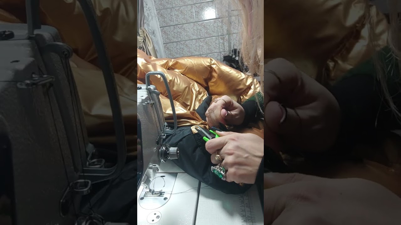 Расшиваем куртку с обеих сторон по боковым швам 5 этап