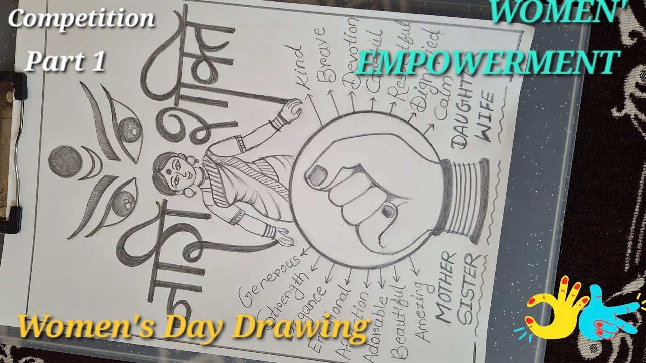 Women's Day Drawing Competition | Women Empowerment Poster Drawing | नारीशक्त्ती  Drawing | Part 1|