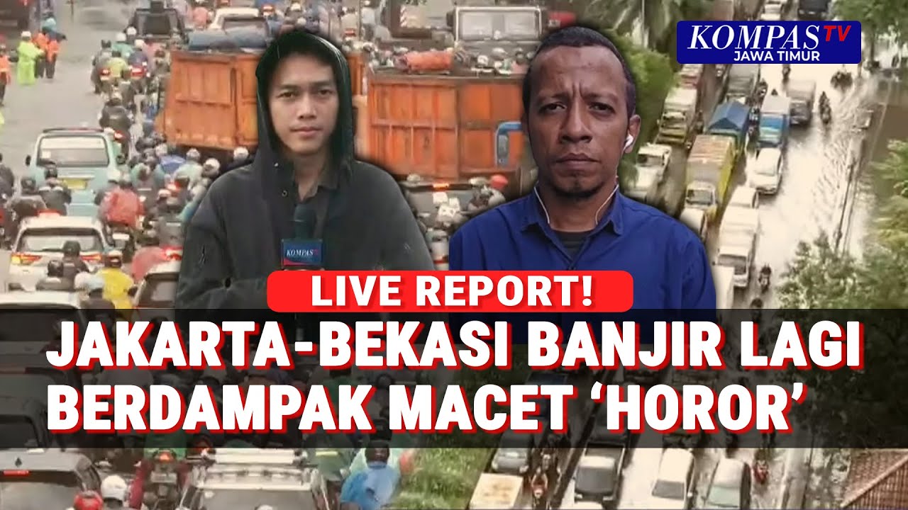 Banjir Kembali Terjang Jakarta & Bekasi, Jalan Macet Horor - Permukiman Warga Terendam!