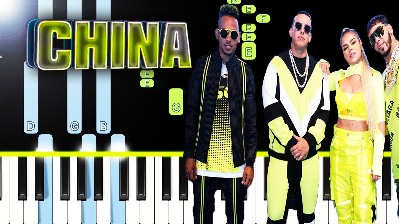 Anuel AA, Daddy Yankee, Karol G, Ozuna & J Balvin - China (Piano Tutorial) By MUSICHELP