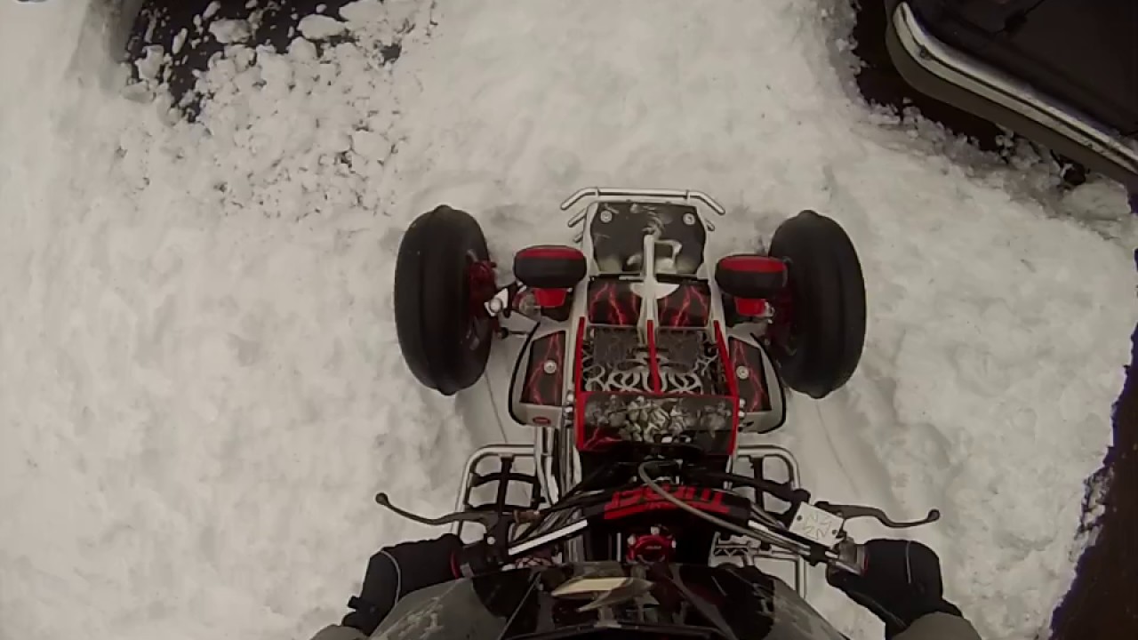 Me on my banshee in the snow