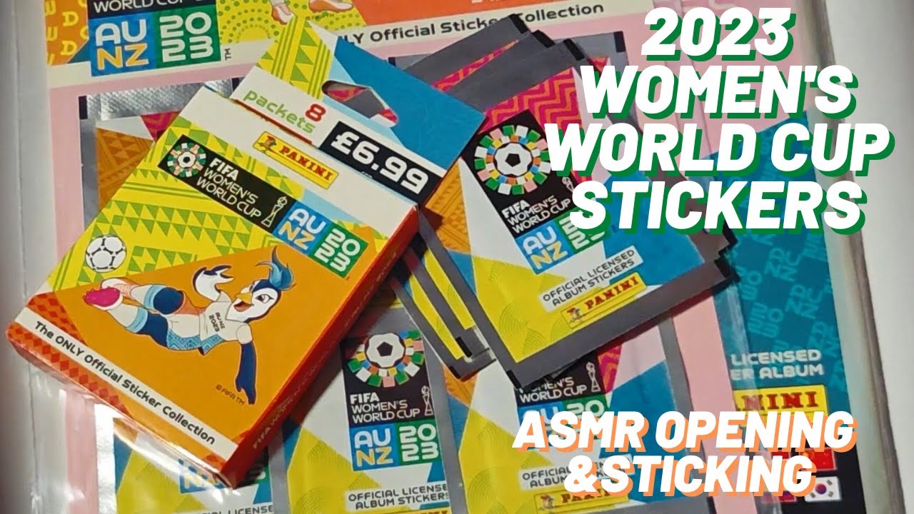 2023 WOMENS WORLD CUP Panini | Opening & Sticking | Stickers| No talking | ASMR| Free code