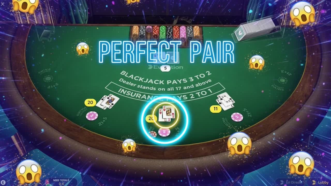 PLEIN DE PERFECT PAIRS DANS CETTE SESSION FIRST PERSON BLACKJACK