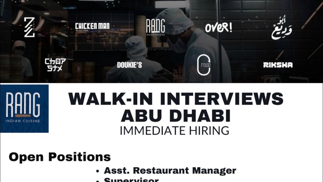 Restaurant jobs In UAE