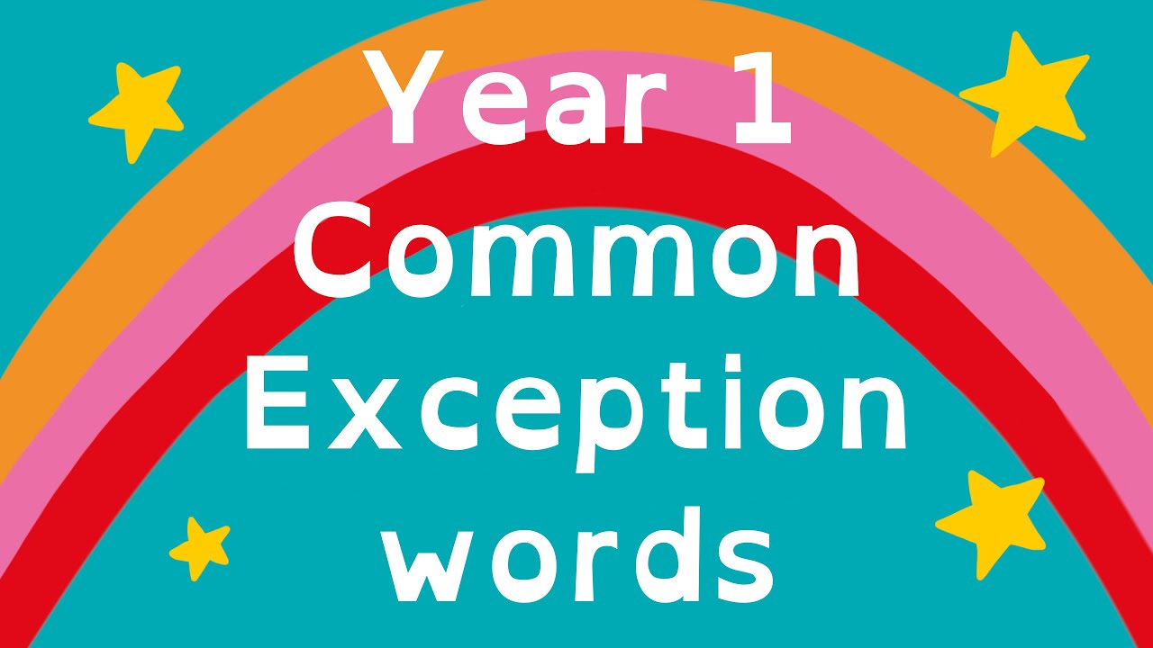 YEAR 1 Common Exception Words UK | CE words | Sight Words | LOU BEE ABC