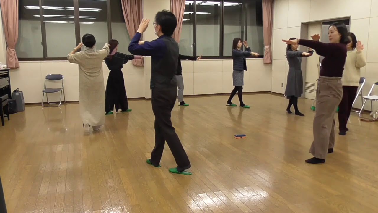 練習風景 花笠音頭