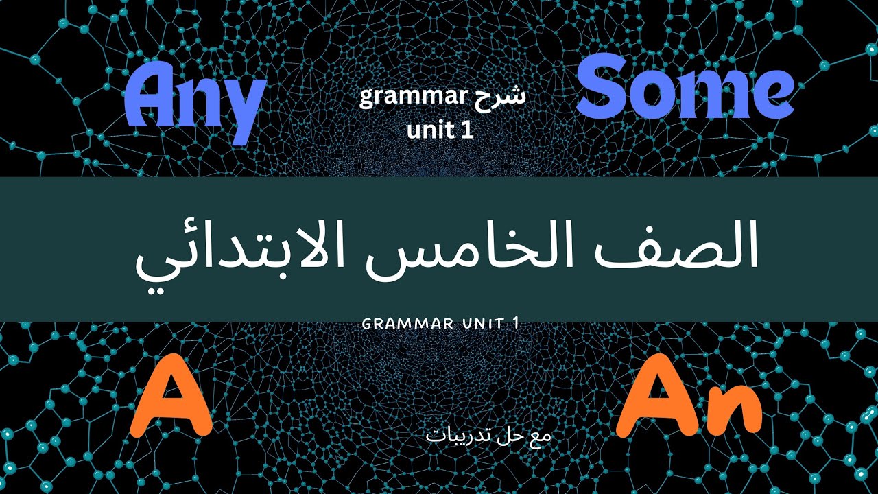 شرح منهج كونكت خامسة ابتدائي/ unit 1 grammar / some.  any / ترم اول 2025