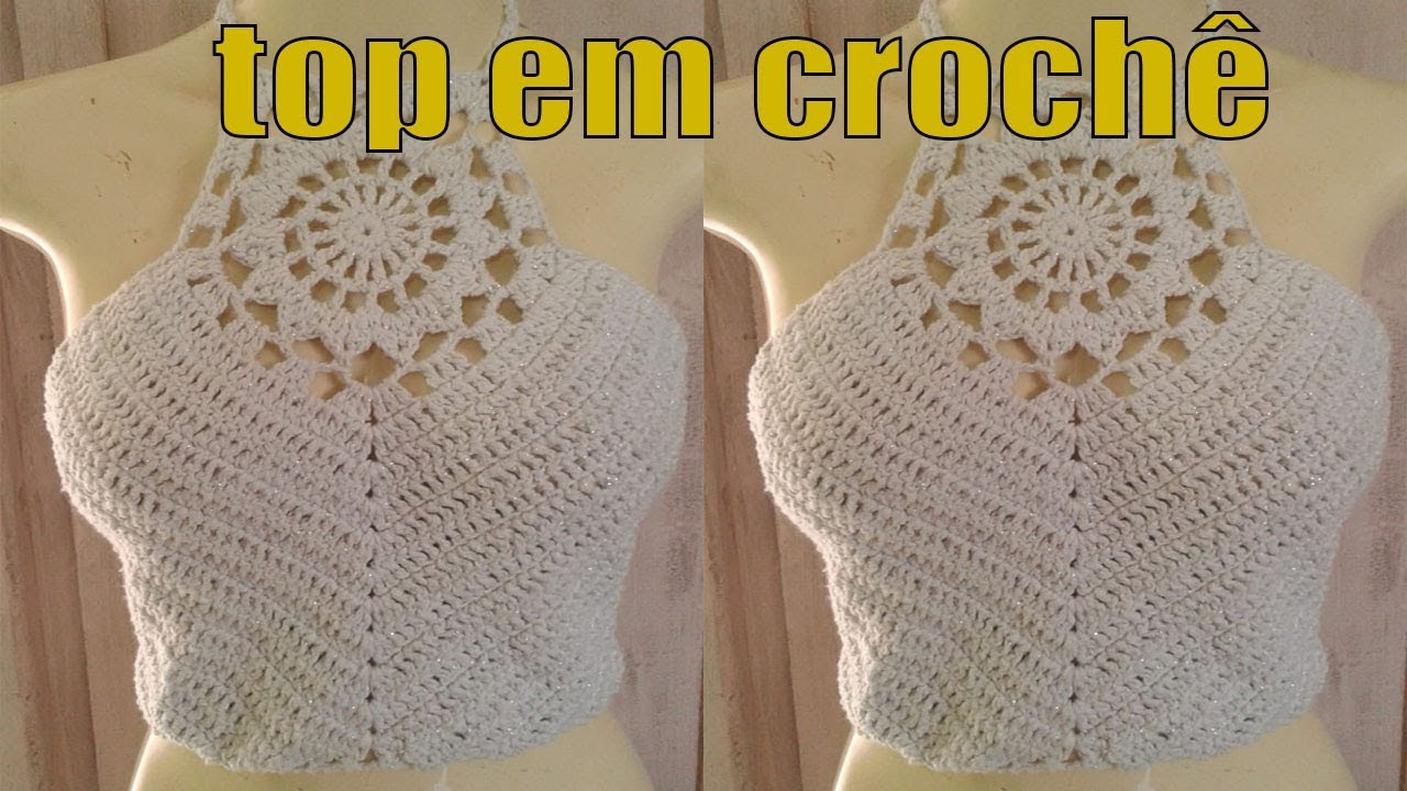 PASSO A PASSO DESSE LINDO TOP EM CROCHÊ FEITO COM BARBANTES