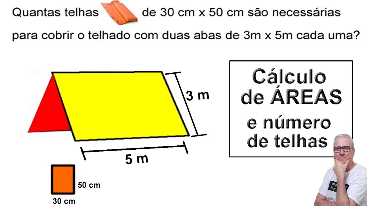 GRINGS ☑ CÁLCULO DE ÁREAS E NÚMERO DE TELHAS @OmatematicoGrings
