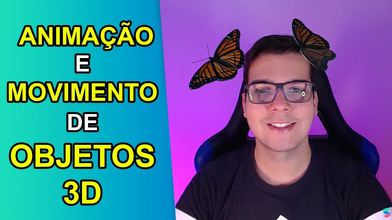 Spark AR Efeito de Borboletas 3D em volta da cabeça com Null Object! [EN Captions]