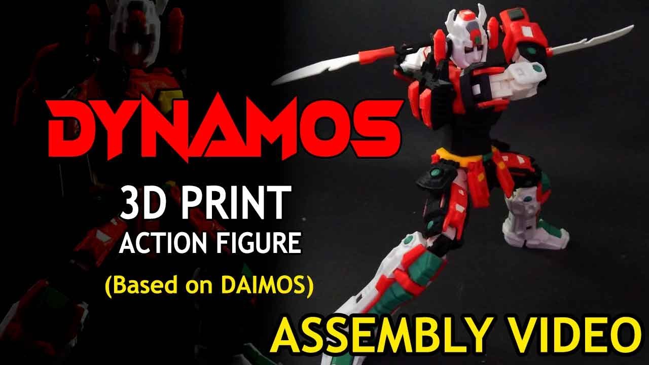 DYNAMOS - 3D Printed Action Figure (Based on Daimos)