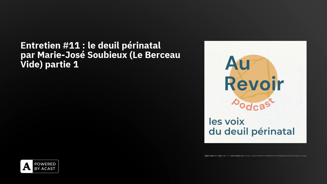 Entretien #11 : le deuil périnatal par Marie-José Soubieux (Le Berceau Vide) partie 1