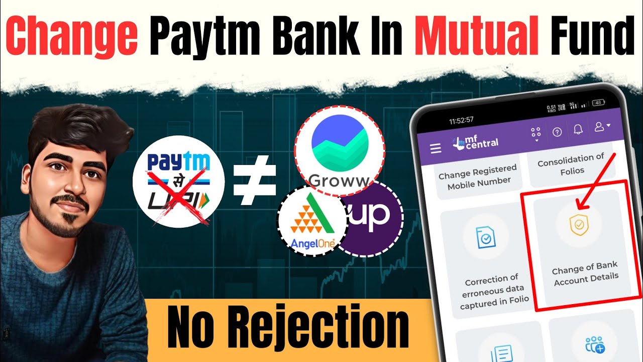 how to change paytm payment bank in mutual fund | how to change paytm bank account in mf central