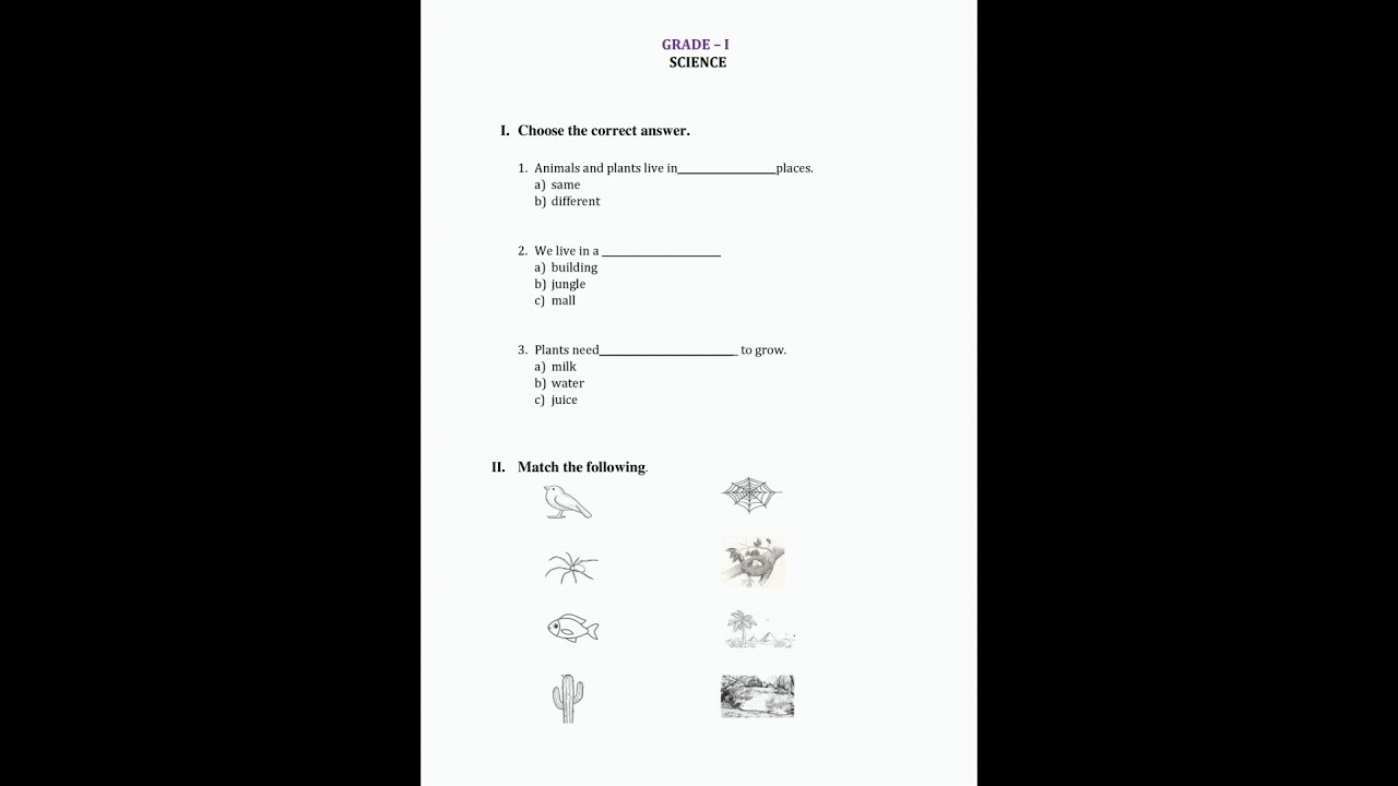 Grade1 Science practice worksheet 1 #shorts #ytshorts #youtubeshorts #short #science #class1