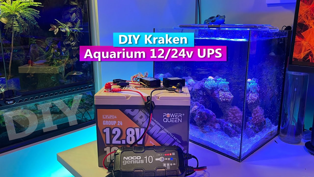 DIY Kraken - Aquarium UPS 12/24v powered by PowerQueen 12V100Ah Premium LiFePO4 Battery