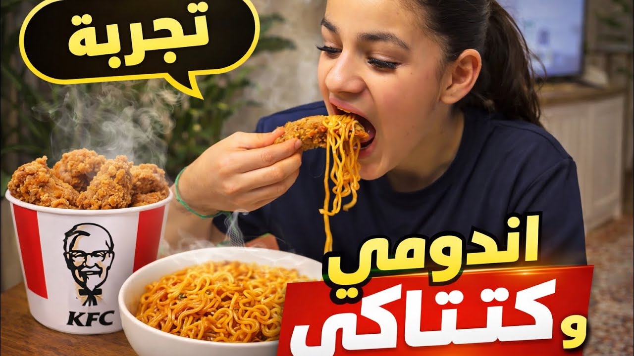 تجربه أكلات التيك توك 🍜🍗من البدايه للنهايه😱