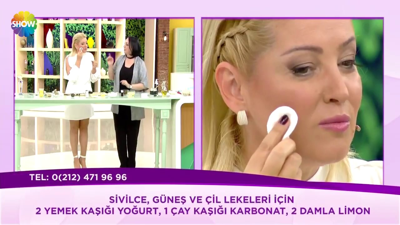 Sivilce, güneş ve çil lekeleri için formül