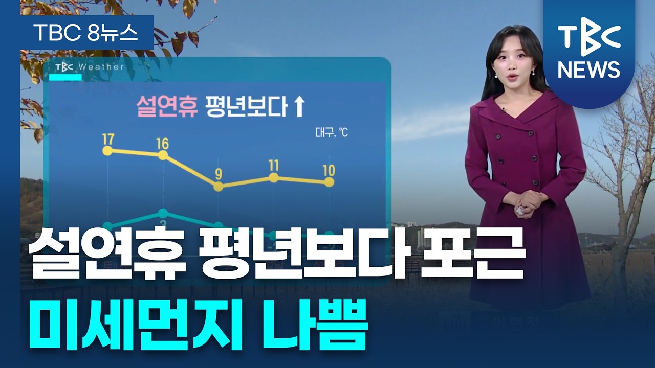 설 연휴 기온 평년보다 높아...다만 공기질 탁해 260213ㅣTBC뉴스