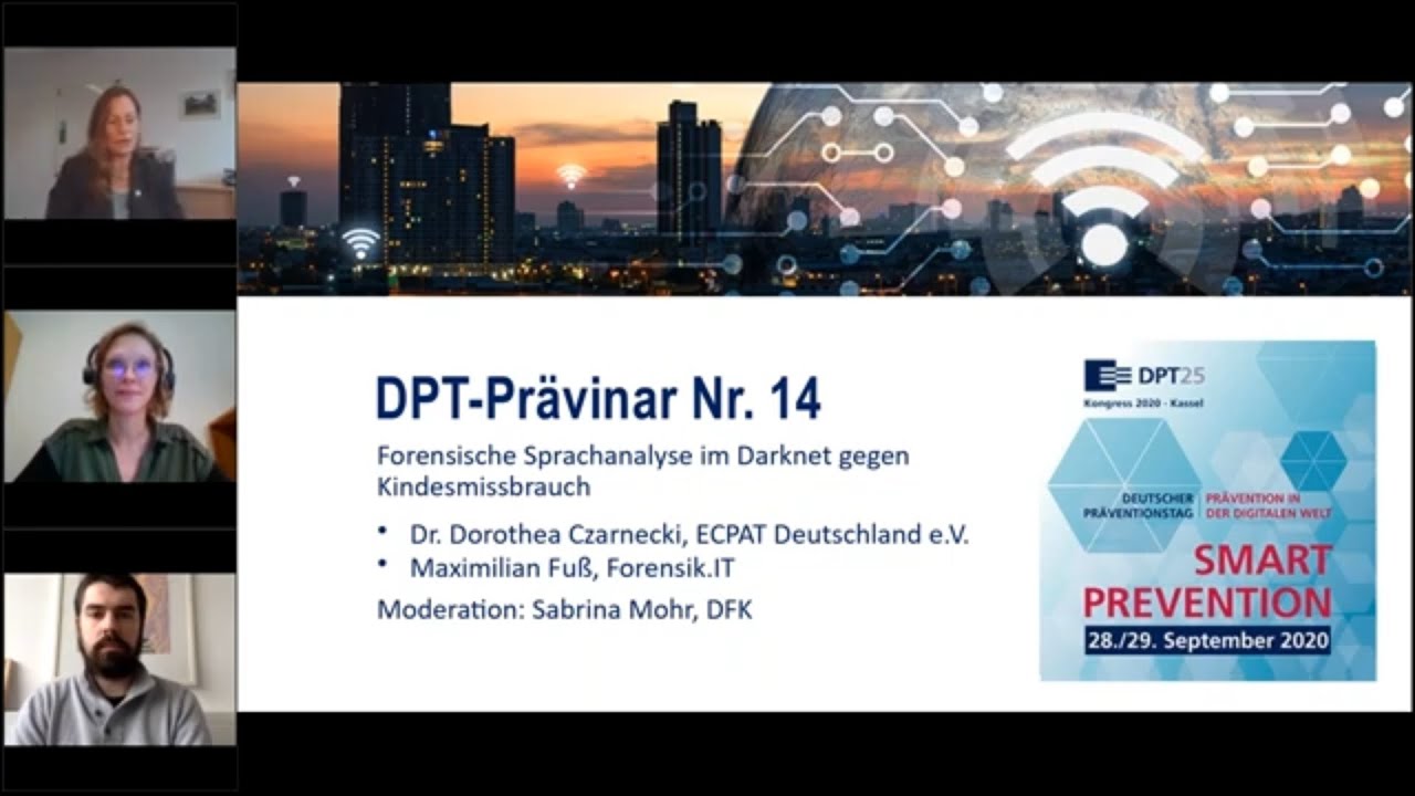 14. Pr&auml;vinar &ndash; Forensische Sprachanalyse im Darknet gegen Kindesmissbrauch