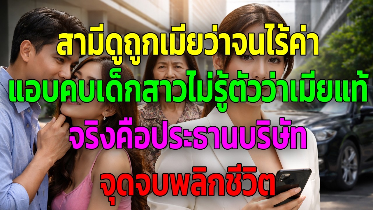 สามีดูถูกเมียว่าจนไร้ค่า แอบคบเด็กสาวไม่รู้ตัวว่าเมียแท้จริงคือประธานบริษัท จุดจบพลิกชีวิต