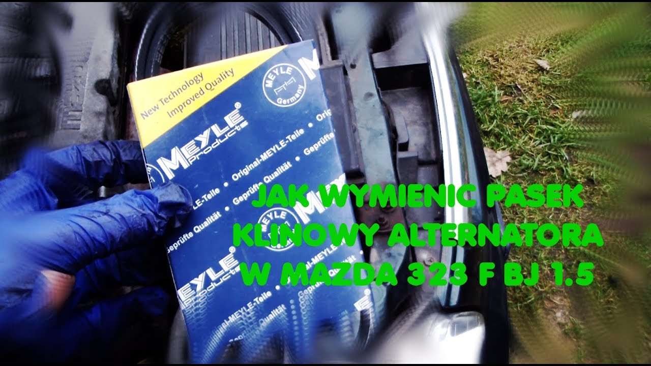 JAK WYMIENIĆ PASEK KLINOWY ALTERNATORA W MAZDA 323F BJ 1.5