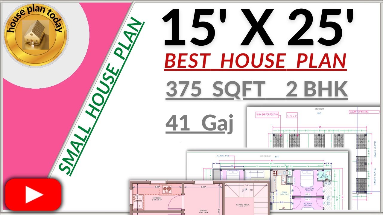 15x25,15 X 25,40,41Gaj, house plan,375sqft,#houseplantoday,3D,Naksha with full Dimension,Small house