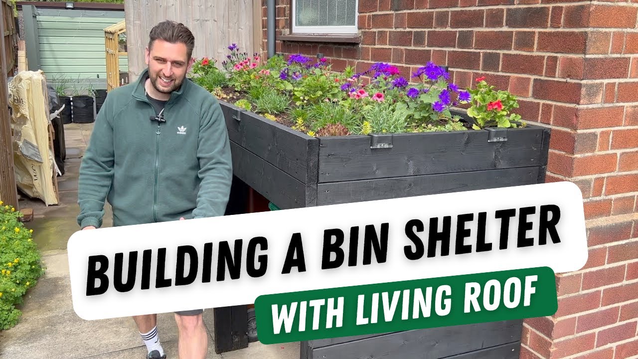 Building a Bin Shelter with Living Roof