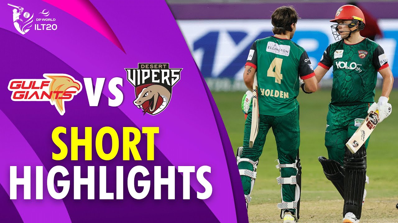 Short Highlights | Desert Vipers vs Gulf Giants | Match 12 | DP World ILT20 | M3Y1U