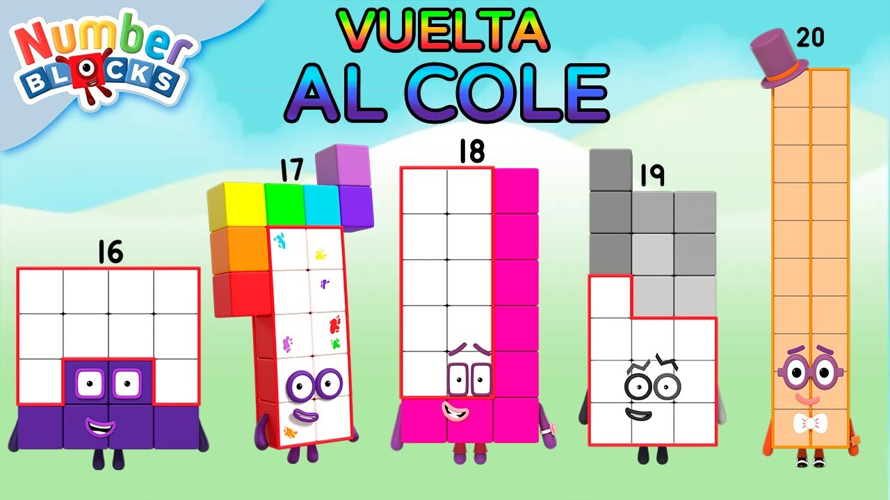 Numberblocks en Español - #vueltaalcole | Conoce los Números de 16-20 | Aprender a contar