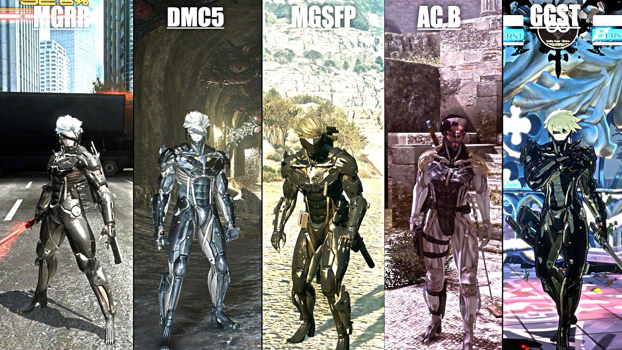 Raiden MGRR vs DMC5 Vs AC Bratherhood Vs MGS5 Vs GGST | Comparison