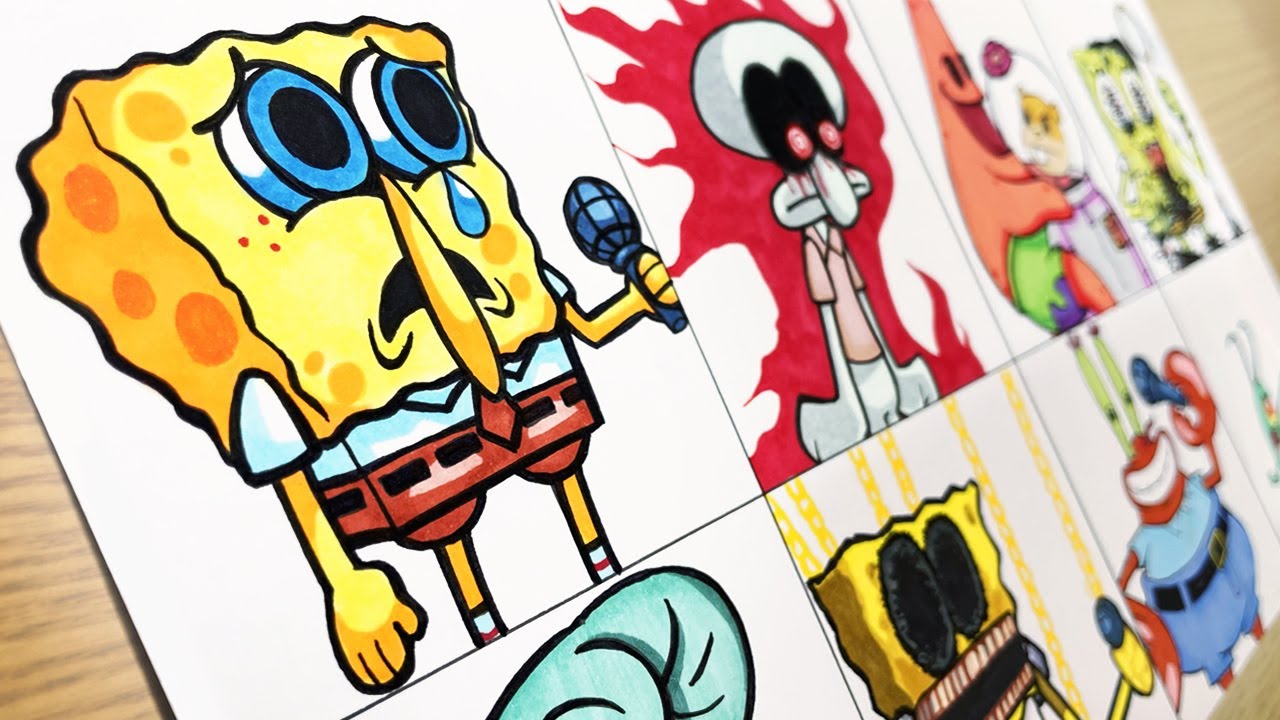 Drawing FRIDAY NIGHT FUNKIN' MOD - All SpongBob Mods / NEW Pibby Spongbob