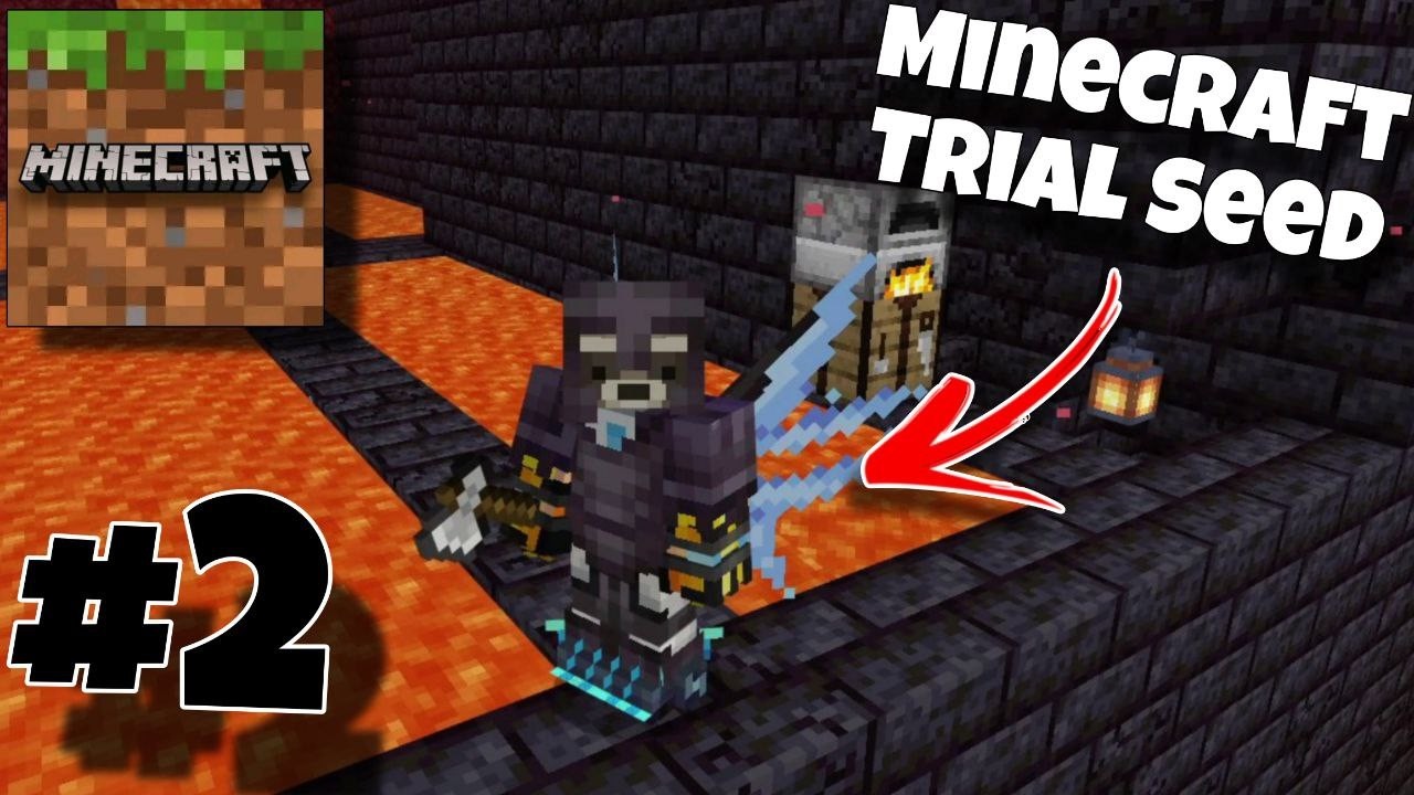 Crafting FULL NETHERITE ARMOR! Minecraft Trial Seed Survival Gameplay #2