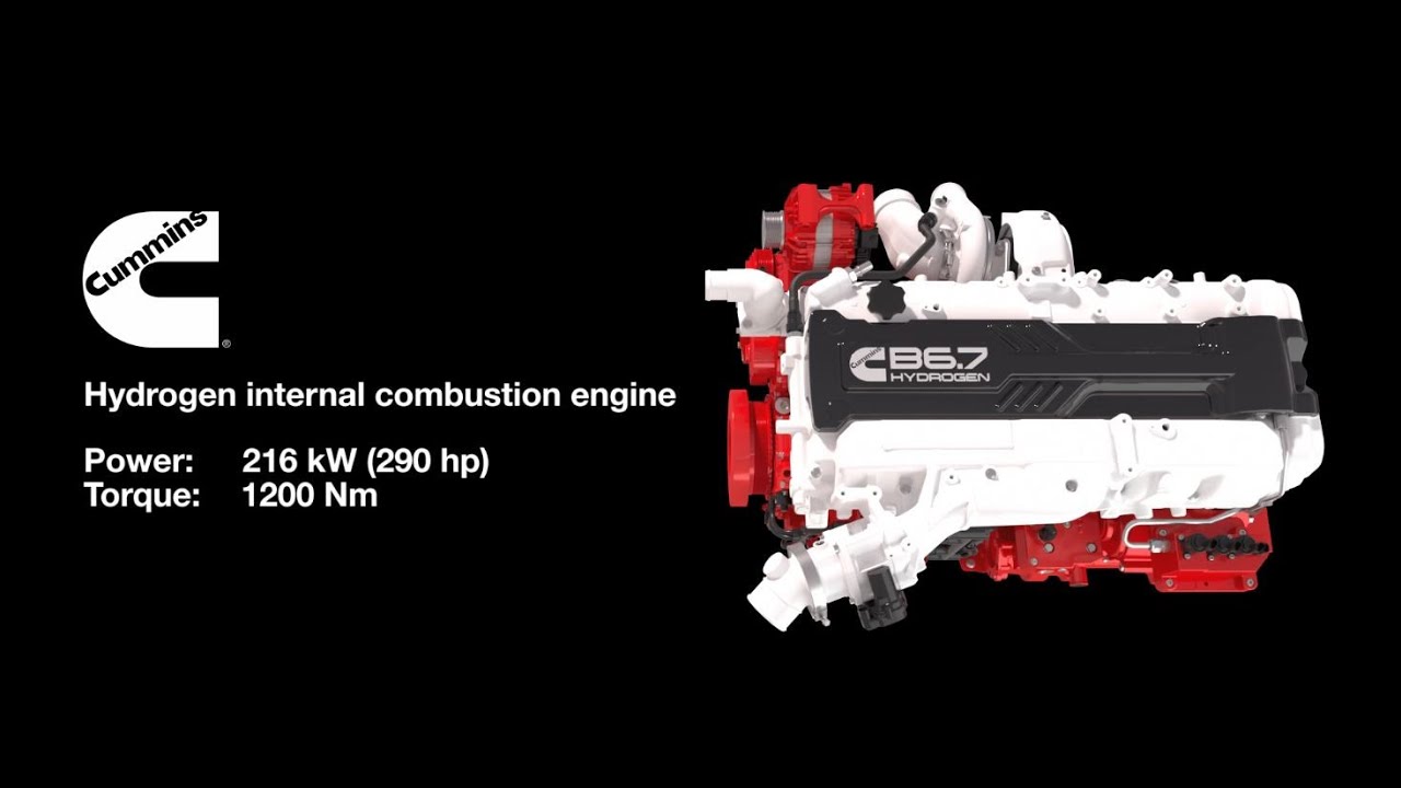 Cummins hydrogen ICE truck powered by B6.7H
