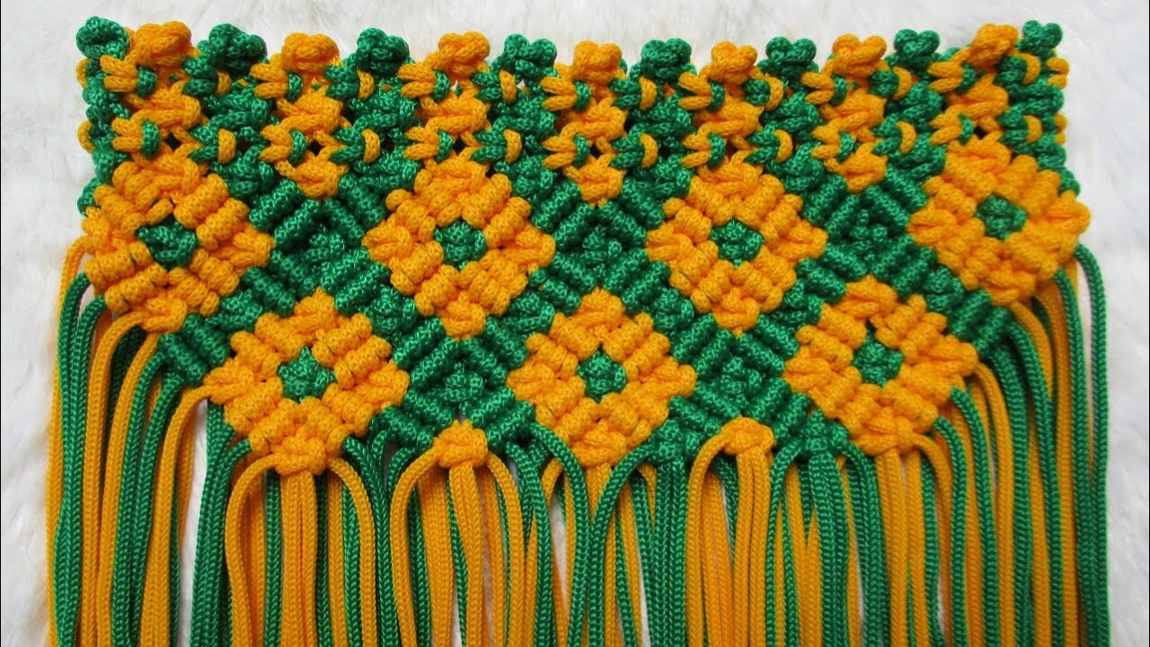 Tutorial Tas Tali Kur Motif Bunga (Part 1) - Macrame Bag Tutorial With Flower Pattern (Part 1)